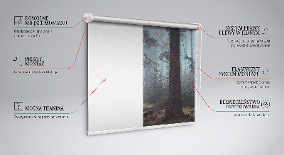 Tenda a rullo oscurante con stampa disegno foresta di notte
