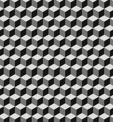 Tenda a rullo interna per finestra oscurante modello cubi 3D