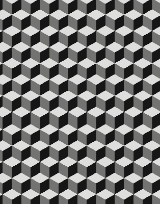 Tenda a rullo interna per finestra oscurante modello cubi 3D
