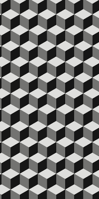 Tenda a rullo interna per finestra oscurante modello cubi 3D
