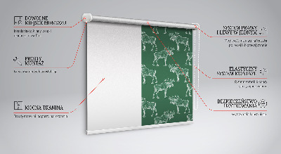 Tenda a rullo oscurante per porta finestra nel colore alce verde