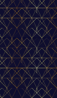 Tenda a rullo oscurante interna con motivo a triangoli gialli