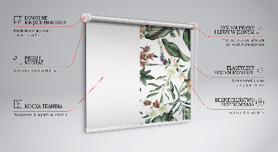 Tenda a rullo interna oscurante con motivo natura esotica