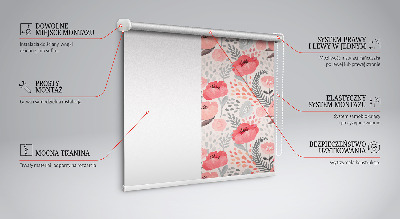 Tenda a rullo interna oscurante per finestra modello papavero