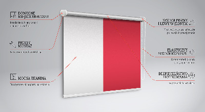 Tenda a rullo interna oscurante di colore rosso