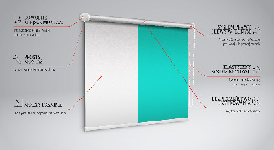 Tenda a rullo oscurante per finestra di colore turchese