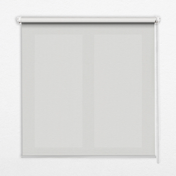 Tenda a rullo oscurante per porta finestra in colore grigio chiaro