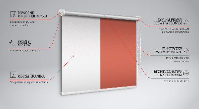 Tenda a rullo oscurante per porta finestra di colore rosso