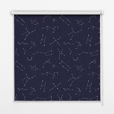 Tenda a rullo oscurante per porta finestra con motivo a costellazione di stelle