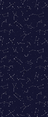 Tenda a rullo oscurante per porta finestra con motivo a costellazione di stelle