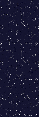 Tenda a rullo oscurante per porta finestra con motivo a costellazione di stelle