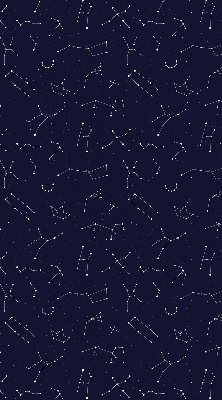 Tenda a rullo oscurante per porta finestra con motivo a costellazione di stelle