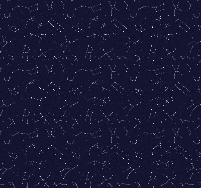 Tenda a rullo oscurante per porta finestra con motivo a costellazione di stelle