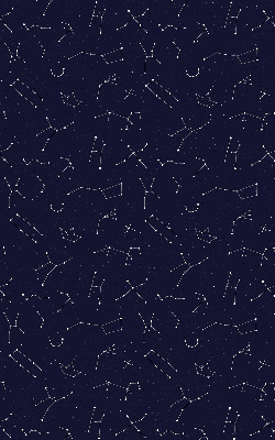 Tenda a rullo oscurante per porta finestra con motivo a costellazione di stelle