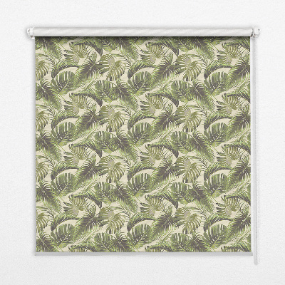 Tenda a rullo oscurante per finestra con fantasia di foglie di girasole