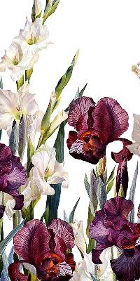 Tenda a rullo oscurante per porta finestra con fantasia a piccoli fiori