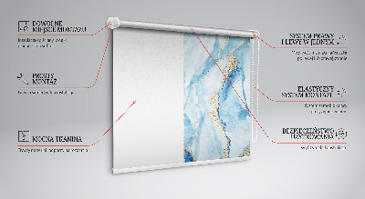 Tenda a rullo interna oscurante in marmo blu