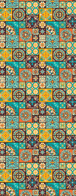 Tenda a rullo interna oscurante per finestra con stampa a mandala colorato