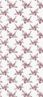 Tenda a rullo interna oscurante con motivo di cigni in stile origami
