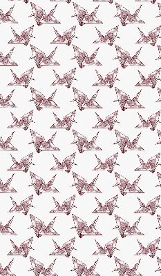 Tenda a rullo interna oscurante con motivo di cigni in stile origami