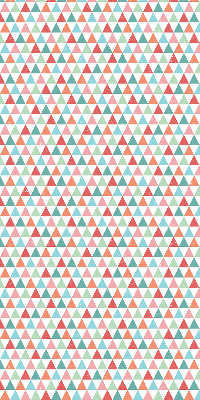 Tenda a rullo oscurante per finestra con fantasia a triangoli colorati