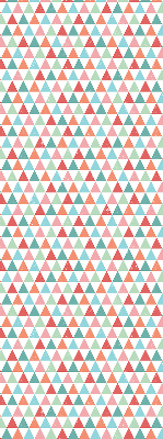 Tenda a rullo oscurante per finestra con fantasia a triangoli colorati