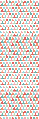 Tenda a rullo oscurante per finestra con fantasia a triangoli colorati