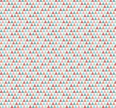 Tenda a rullo oscurante per finestra con fantasia a triangoli colorati