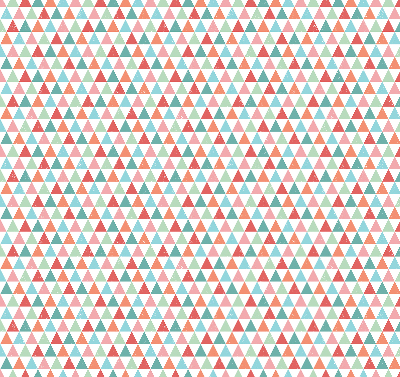 Tenda a rullo oscurante per finestra con fantasia a triangoli colorati