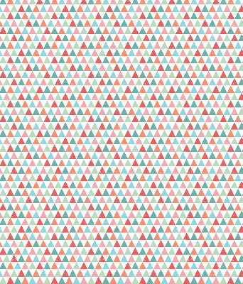 Tenda a rullo oscurante per finestra con fantasia a triangoli colorati