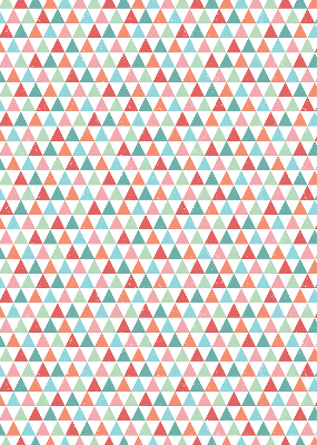Tenda a rullo oscurante per finestra con fantasia a triangoli colorati