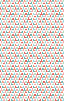 Tenda a rullo oscurante per finestra con fantasia a triangoli colorati