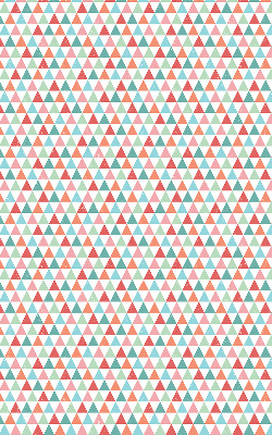 Tenda a rullo oscurante per finestra con fantasia a triangoli colorati