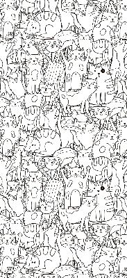 Tenda a rullo interna oscurante per finestra con fantasia di gatti disegnati