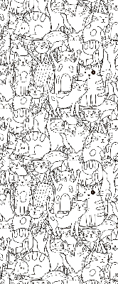 Tenda a rullo interna oscurante per finestra con fantasia di gatti disegnati