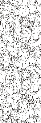 Tenda a rullo interna oscurante per finestra con fantasia di gatti disegnati