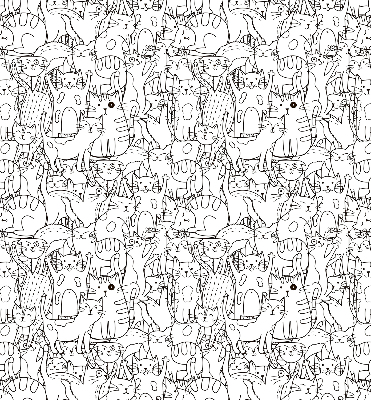 Tenda a rullo interna oscurante per finestra con fantasia di gatti disegnati