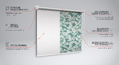 Tenda a rullo oscurante con motivo di foglie