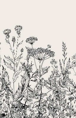 Tenda a rullo interna oscurante con fantasia a fiori grigi