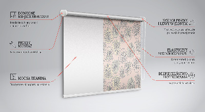 Tenda a rullo interna oscurante con stampa di foglie colorate