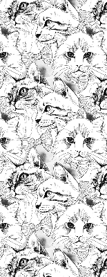 Tenda a rullo oscurante in tessuto con disegni di gatti