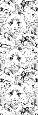 Tenda a rullo oscurante in tessuto con disegni di gatti