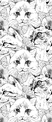 Tenda a rullo oscurante in tessuto con disegni di gatti