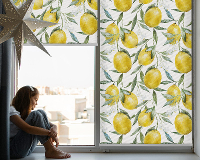Tenda a rullo oscurante con stampa di limoni