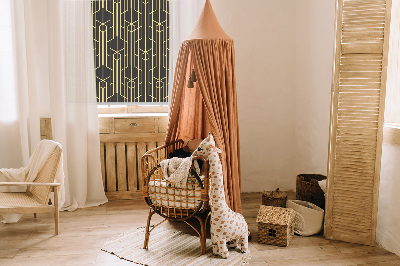Tenda a rullo interna oscurante per finestra con motivo giallo