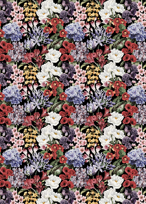 Tenda a rullo oscurante in tessuto con fantasia a fiori colorati