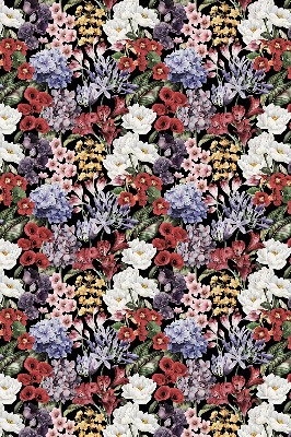 Tenda a rullo oscurante in tessuto con fantasia a fiori colorati