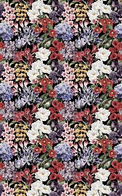 Tenda a rullo oscurante in tessuto con fantasia a fiori colorati