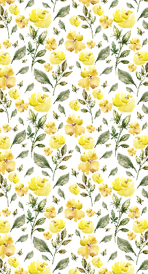 Tenda a rullo oscurante con stampa di fiori gialli per finestra