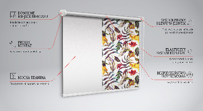 Tenda a rullo oscurante per porta finestra con fantasia a fiori colorati